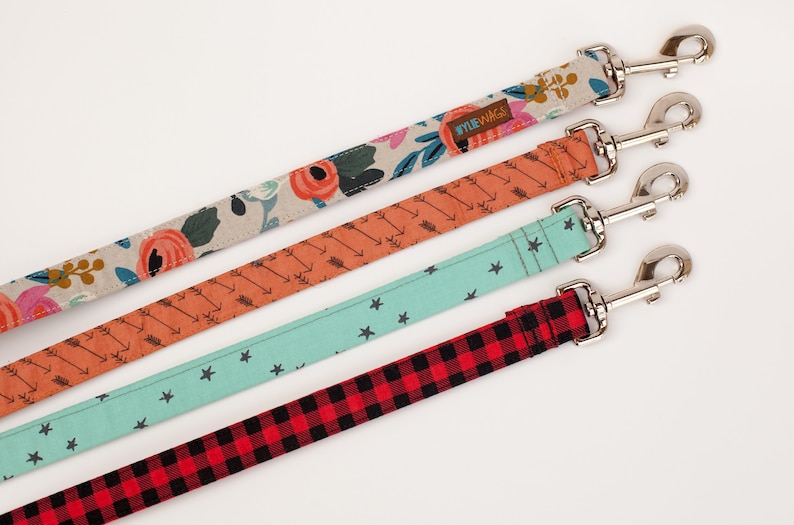 Dog Leash Choose Your Fabric Length and Width Cotton Etsy