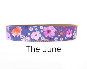 Floral Dog Collar, girl dog collar, watercolor floral collar, flower dog collar, boho, purple dog collar, spring dog collar, pink dog collar
