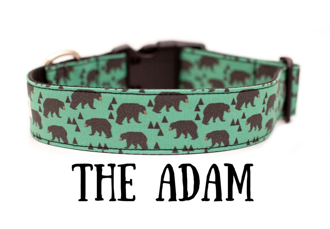 Bear Dog Collar, Adventure, Nature, Woodland Collar, Outdoor Dog Collar, Girl Dog Collar, Boy