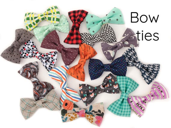 Dog Bow tie - You choose any fabric! Mix and Match - bow tie dog collar, boy dog collar, girl dog collar, bow tie, collar bow tie