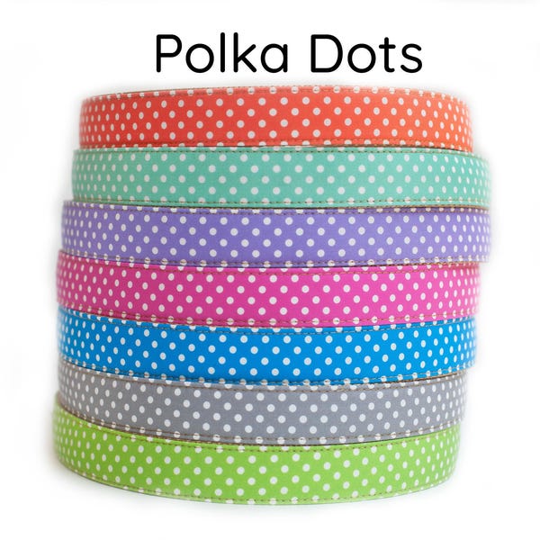 Polka Dot Dog Collar: Handmade Designer Fabric Collar