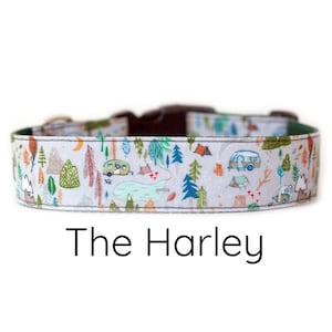 Camping dog collar, Outdoor dog collar, mountain dog collar, forest dog collar, trees dog collar, nature, girl dog collar, boy dog collar
