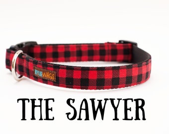 Buffalo Plaid Dog Collar, boy dog collar, girl dog collar, dog collar, dog lover, collar, plaid, buffalo check