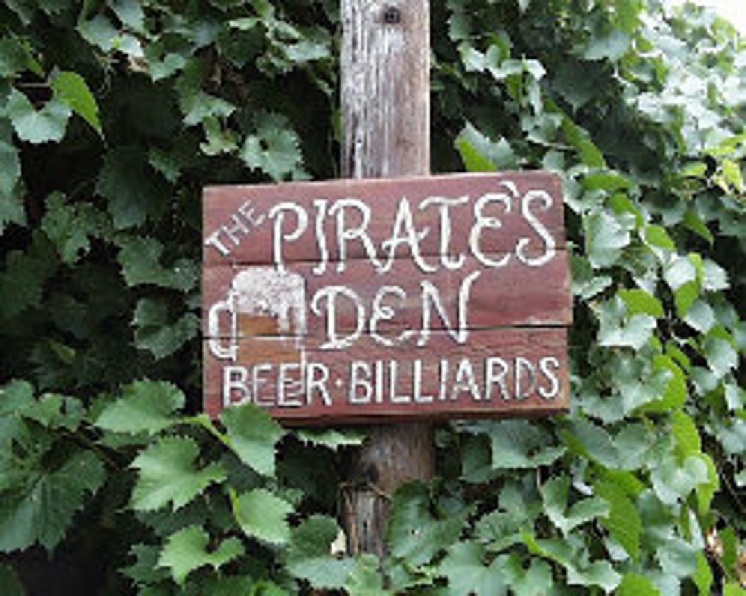 Bar Sign...customize It. Pirate's Den. Beer. Billiards. Etsy