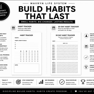 90-Day Goal Planner | Printable Planner PDF | Daily & Weekly Planner | Habit Tracker | Productivity Planner | Digital Download image 5