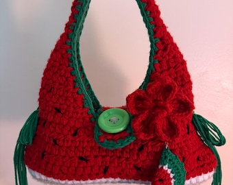 The Watermelon Dainty Bag | Handmade Crochet Fruit Themed Bag