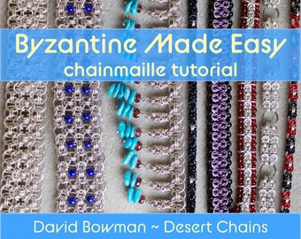 Byzantine Made Easy, chainmaille tutorial, jewelry making instructions, beginners chainmaille, jewelry digital download