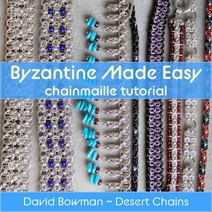 Byzantine Made Easy, chainmaille tutorial, jewelry making instructions, beginners chainmaille, jewelry digital download