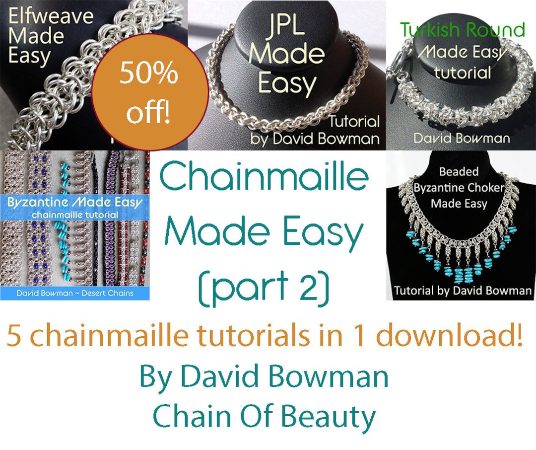 HALF PRICE 5 Chainmaille Tutorials PART 2, Chain Maille Made Easy ...