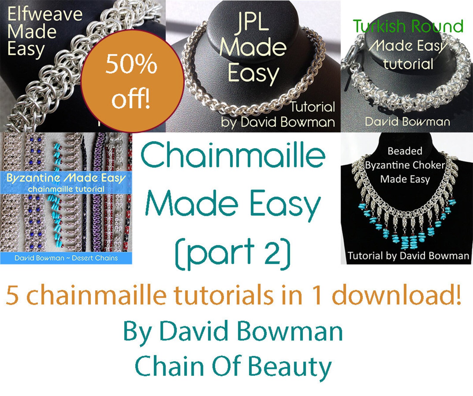 HALF PRICE 5 Chainmaille Tutorials PART 2, Chain Maille Made Easy ...