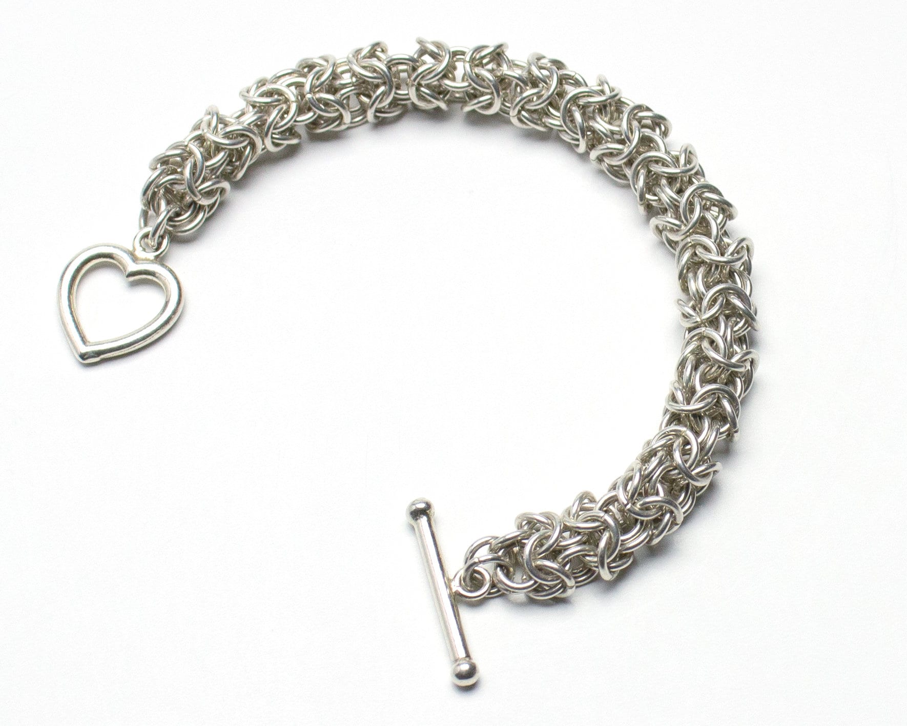 Heavy Sterling Silver Chain Bracelet, Unisex Rope Round Boho Heavy Sterling Silver Chain Bracelet, Unisex Rope Round Boho