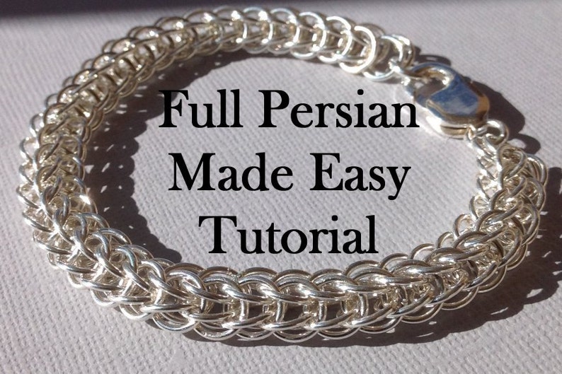 Easy Chainmaille instructions for Full Persian weave, Chainmaille tutorial, Jewelry instructions, Bracelet design, PDF download image 1