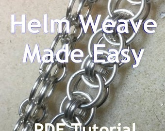 Chainmaille tutorial, Easy chainmaille instructions, Jewelry design, Helm Weave Made Easy, PDF