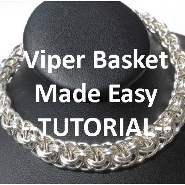 Easy chainmaille instructions for Viper Basket weave, easy Chainmaille tutorial, Jewelry design and instructions, PDF download