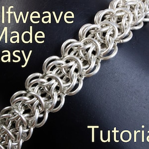 Elfweave chainmaille instructions, Easy chainmaille tutorial, Jewelry design instructions, PDF download