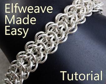 Elfweave chainmaille instructions, Easy chainmaille tutorial, Jewelry design instructions, PDF download