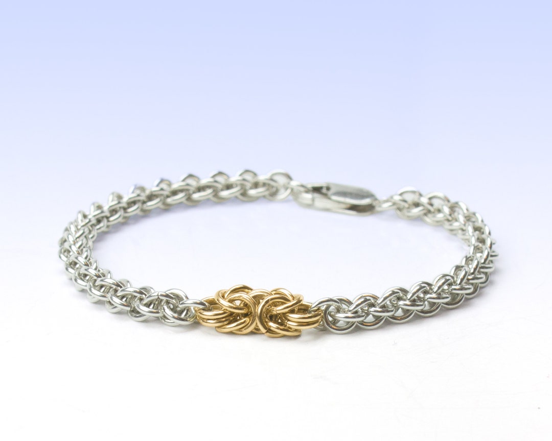 Sterling Silver and Gold Rope Bracelet Simple and Sweet Etsy