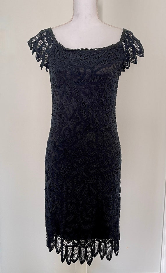 Vintage 1990s Vivienne Tam Black Cotton Lace Dress - Etsy Vintage 1990s Vivienne Tam Black Cotton Lace Dress - Etsy