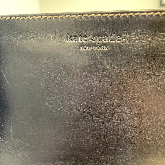 1993 Premiere Collection Kate Spade New York Black Leather Tote
