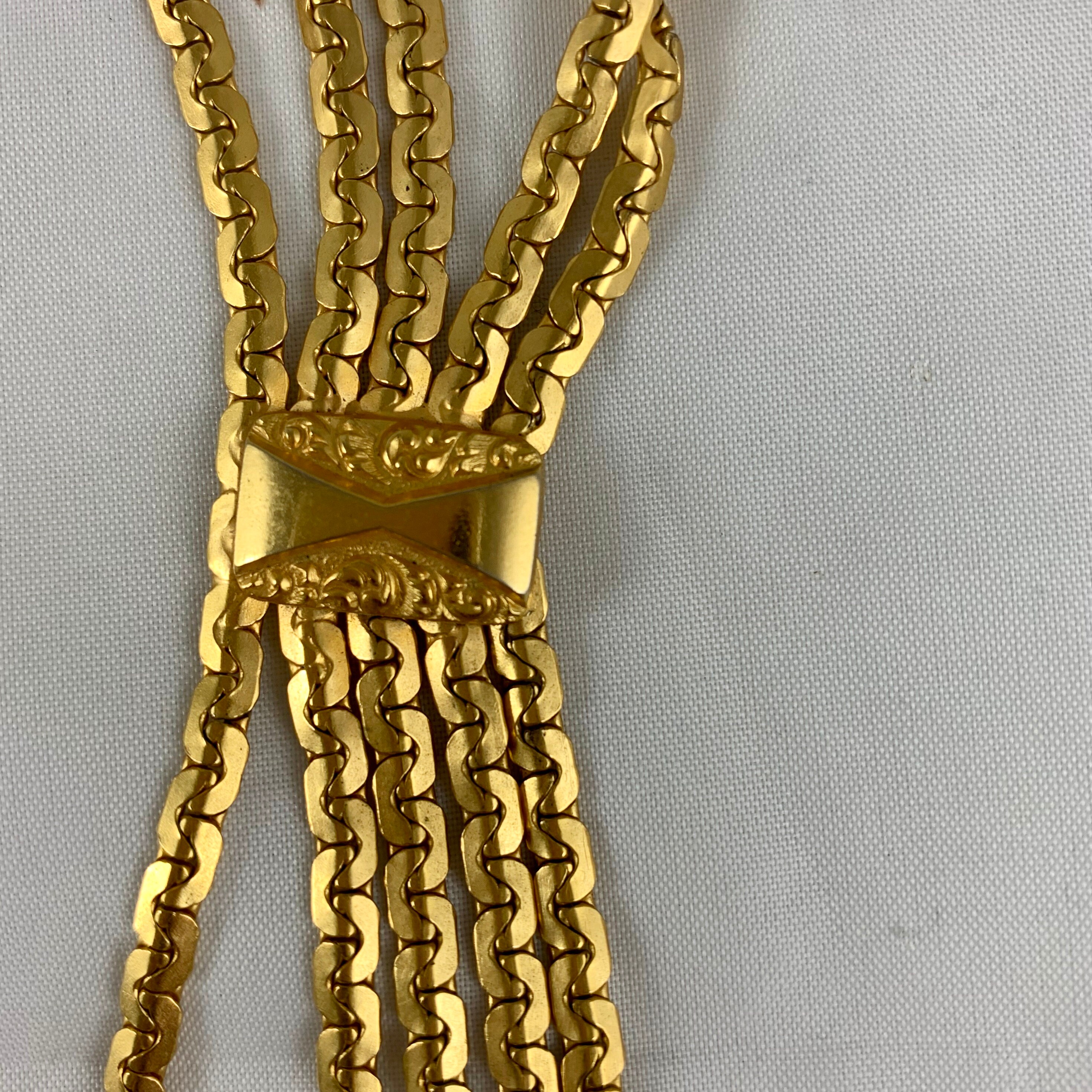 Christian Dior Signed 1960s Snake Chain Gold-Tone Metal Graceful Swag Belt Christian Dior Signed 1960s Snake Chain Gold-tone Metal  main image 3