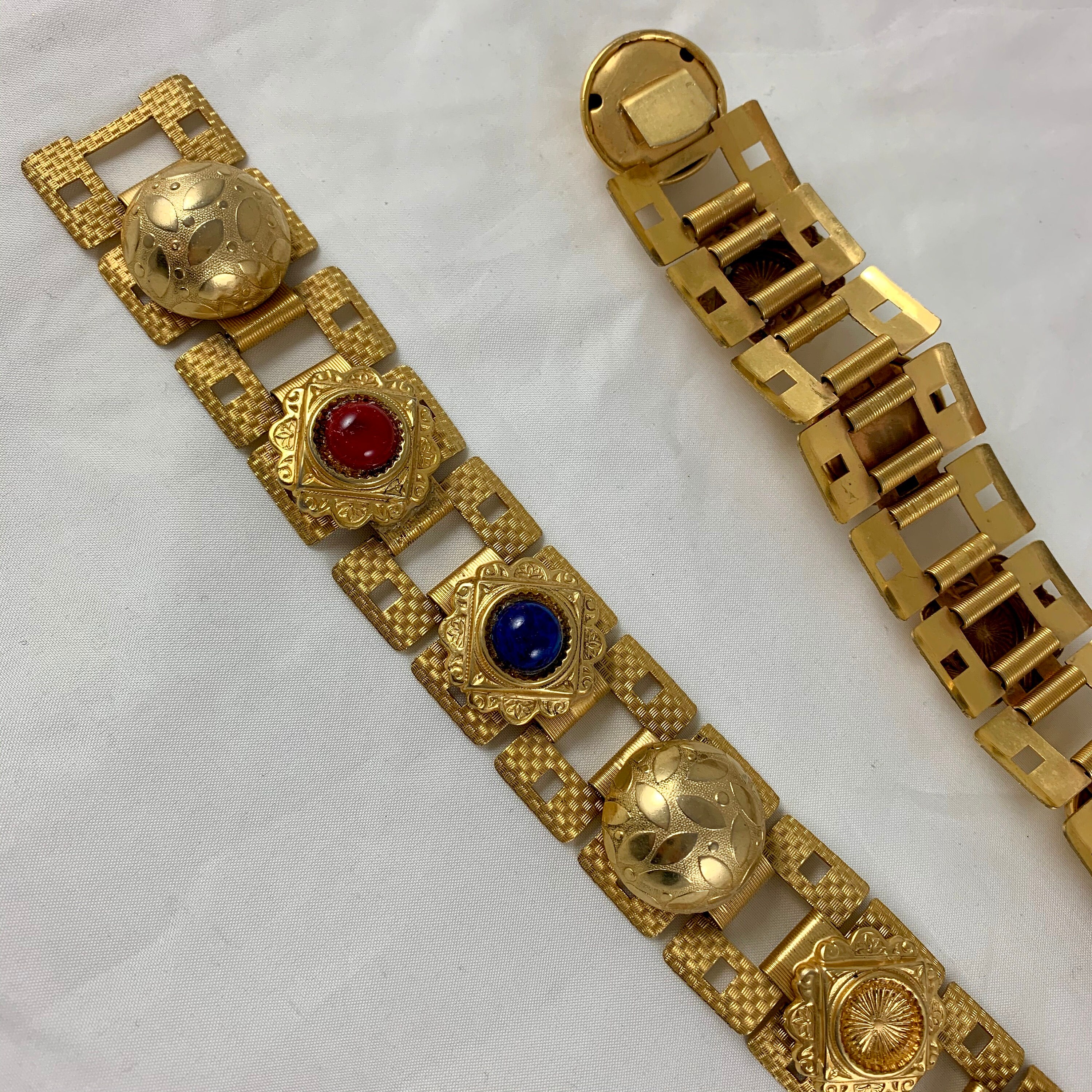 Paris 1960s Era Gold-tone Metal and Bakelite Jeweled  display picture 2