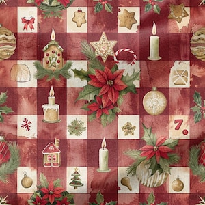 Julstjärna pepparkakstyg 1/2 yard - Jullapptäcke Quilting bomullstyg #4208-001