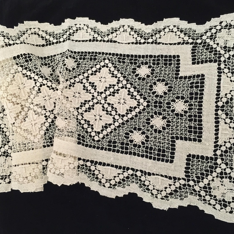Star Filet Chart Filet Lace Runner Ecru - Etsy