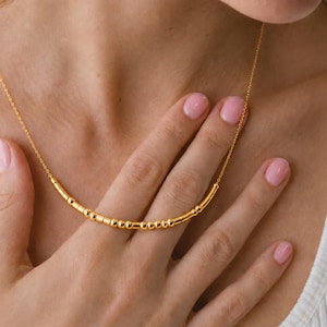 14K gouden Morsecode ketting op maat, sterling zilveren ketting met gepersonaliseerde geheime boodschap, verborgen boodschap in Morsecode, gepersonaliseerd cadeau