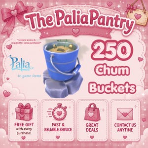 Palia Chum Buckets - x250 | Fishing Bundle | ThePaliaPantry