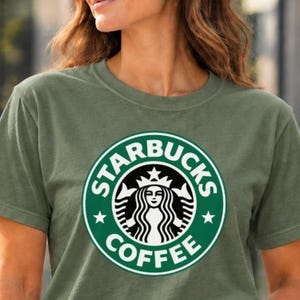 Starbucks Coffee Shirt, Comfort Colors Graphic Tee, Unisex Coffee Lover T-Shirt