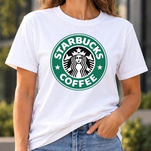 Camiseta de Starbucks Coffee, camiseta gráfica Comfort Colors, camiseta unisex para amantes del café.