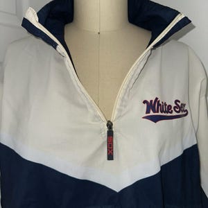 シカゴ・ホワイトソックス ジャケット Lサイズ ネイビー White sox jersey - Etsy 日本