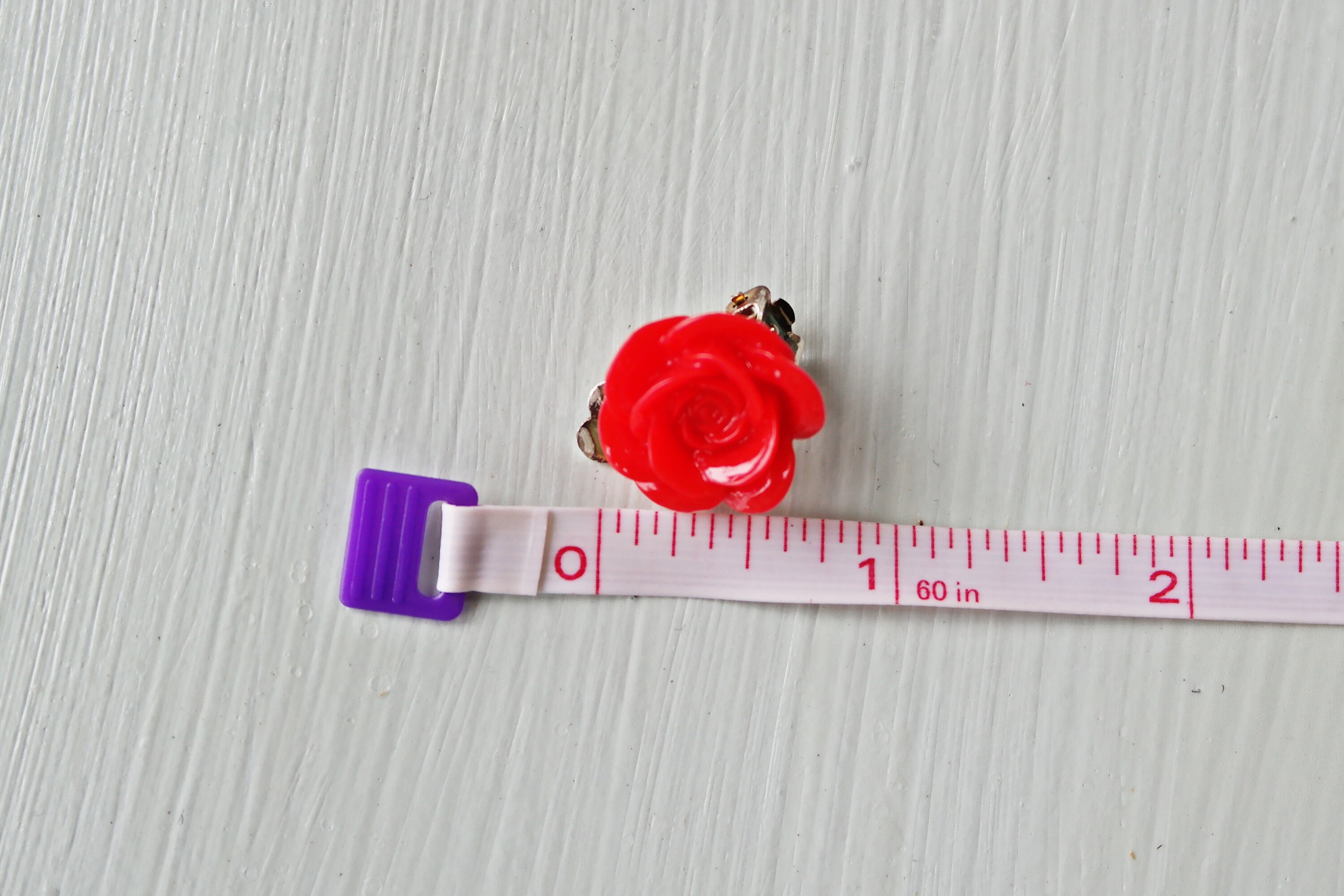Red rose clip on earrings. Little girl clip on earrings Etsy