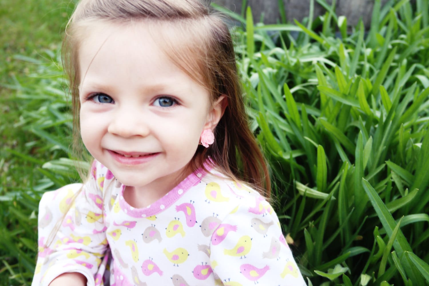 Pink Rose Clip on Earrings. Little Girl Flower Clip on Etsy