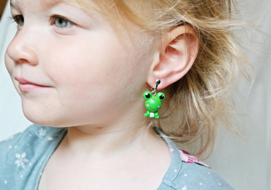 Frog Clip on Earrings. Little Girl's Animal Clip on Etsy