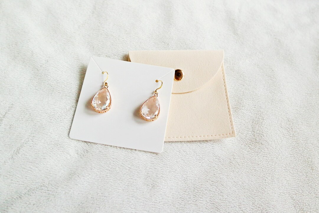 April Crystal Teardrop Dangle Earrings, Faux Diamond, April Birthstone ...