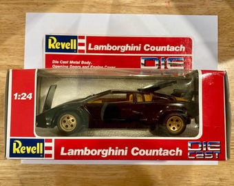 Revell Die-Cast 1:24 Skala Lamborghini Countach 1978, Black & Tan (New in Box)