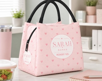 Bolsa de almuerzo personalizada para enfermeras, regalo personalizado para trabajadores de la salud, bolsa térmica para el almuerzo de enfermeras, regalo de agradecimiento para el personal médico.