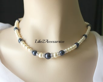 Bridal Necklace Earring Bracelet Set Bridesmaid Jewelry Wedding Accessories White Ivory Swarovski Pearl Necklace Earring Bridal Party Gift