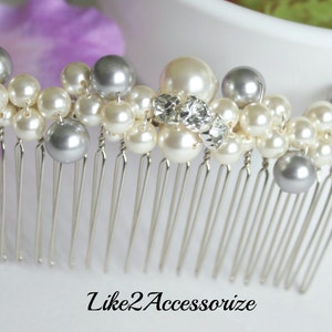Bridal Pearl White Ivory Gold Hair Comb Wedding Hair Accessories Bridal Headpieces Bridesmaids Hair Comb Bridal Hair Piece Wedding Hair Comb
