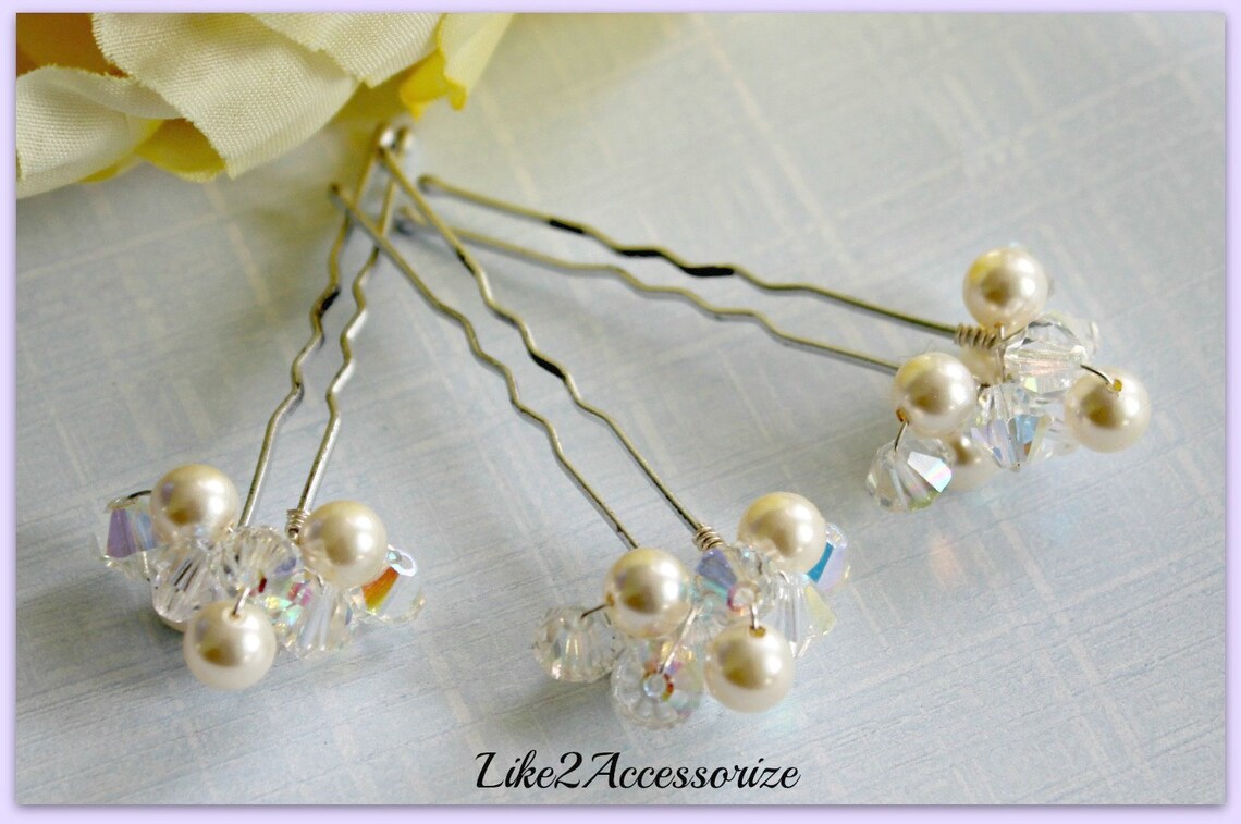 Wedding Hair Accessories Bridal Hair Pin Crystal Swarovski Etsy
