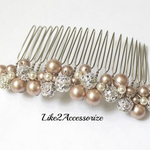 Bridal Pearl Comb White Ivory Comb Bridal Hair Comb Wedding Hair Comb Bridal Headpieces Rhinestone Hair Comb Bridal Wedding Hair Accessories