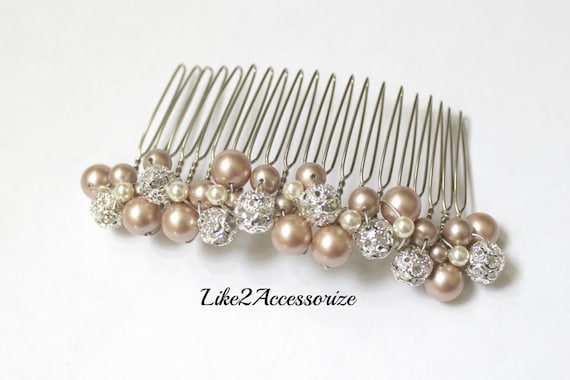Bridal Pearl Comb White Ivory Comb Bridal Hair Comb Wedding Hair Comb Bridal Headpieces Rhinestone Hair Comb Bridal Wedding Hair Accessories