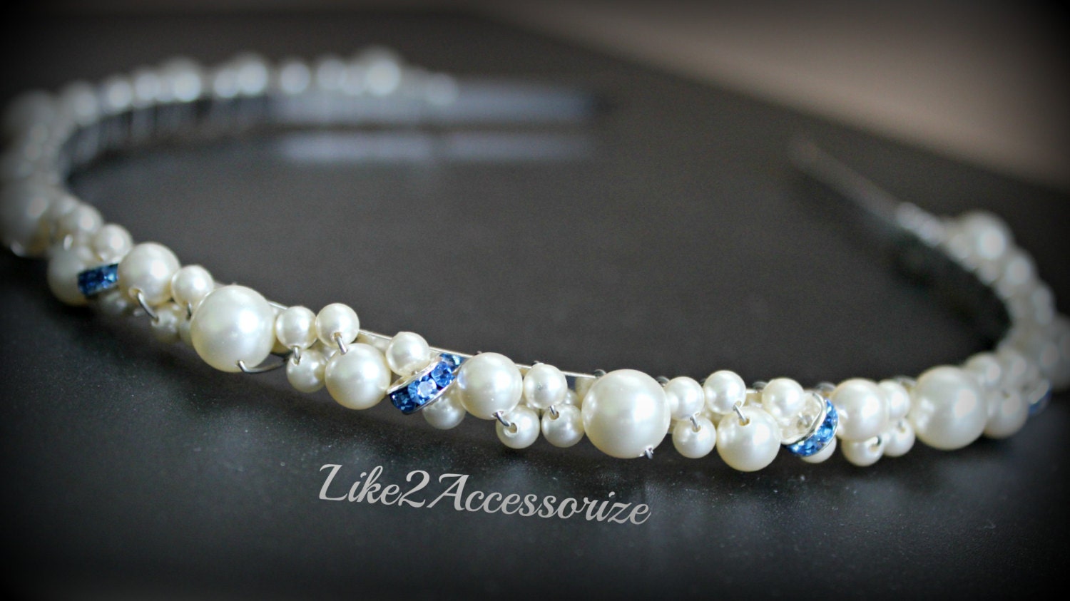 Something Blue? gorgeous Swarovski bridal headband/headpiece Amazon.com: COCIDE Silver Tiara and Crown for Women Blue Gem  main image 2