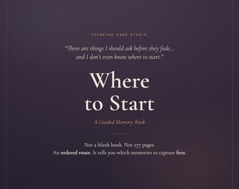Memory Book for Mom Dad with Dementia | Where to Start Guided Life Story Journal | Capture-First 7 for Aging Parent | Printable PDF