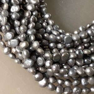 Freshwater Pearls 4-5mm Nuggets Gray 16&quot; Strand