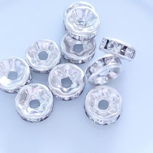 8x2mm Rondelle Spacer Beads 2mm hole (10 pieces)