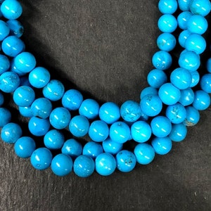Imitation Turquoise Dyed Howlite Round Beads 8mm Full Strand