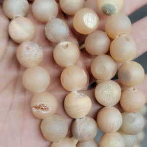 Durzy Agate Beige Sand Mix Stone Beads 6mm 8mm 10mm 12mm