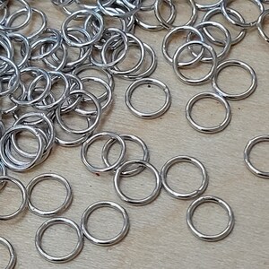 6mm 925 Silver Closed Jump Ring Rhodium Plated